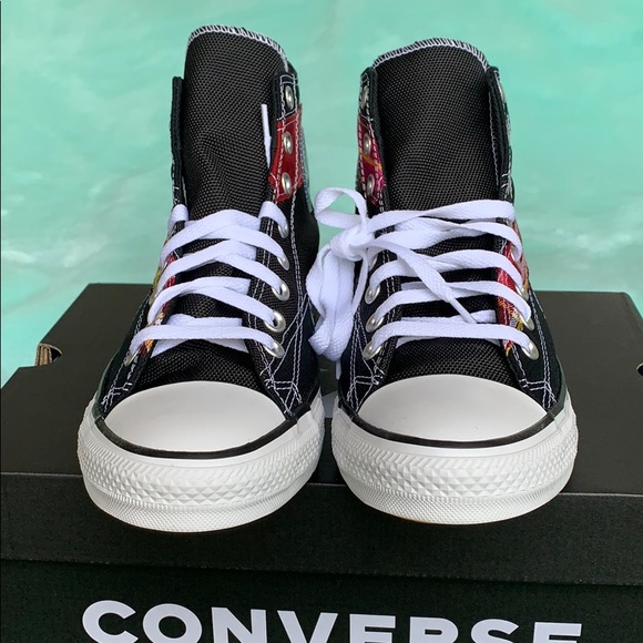 CONVERSE CTAS HI BLACK/WHITE/CACTUS MEN’S - Picture 8 of 16